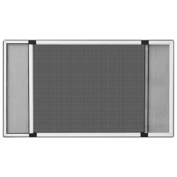 vidaXL Mosquitera extensible para ventanas blanco (75-143)x50 cm