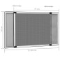 vidaXL Mosquitera extensible para ventanas blanco (75-143)x50 cm vidaXL Mosquitera extensible para ventanas blanco (75-143)x50 cm