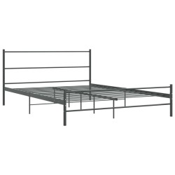 vidaXL Estructura de cama de metal gris 140x200 cm