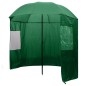 vidaXL Paraguas de pesca verde 240x210 cm