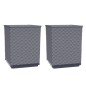 vidaXL Jardineras 2 uds polipropileno gris oscuro 30x30x37 cm vidaXL Jardineras 2 uds polipropileno gris oscuro 30x30x37 cm