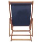 vidaXL Silla de playa plegable de tela y estructura de madera azul vidaXL Silla de playa plegable de tela y estructura de madera azul