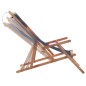 vidaXL Silla de playa plegable de tela y estructura de madera azul vidaXL Silla de playa plegable de tela y estructura de madera azul