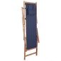 vidaXL Silla de playa plegable de tela y estructura de madera azul vidaXL Silla de playa plegable de tela y estructura de madera azul