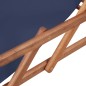 vidaXL Silla de playa plegable de tela y estructura de madera azul vidaXL Silla de playa plegable de tela y estructura de madera azul