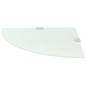 vidaXL Estante de esquina con soportes cromados vidrio blanco 25x25 cm vidaXL Estante de esquina con soportes cromados vidrio blanco 25x25 cm