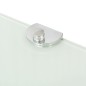 vidaXL Estante de esquina con soportes cromados vidrio blanco 25x25 cm vidaXL Estante de esquina con soportes cromados vidrio blanco 25x25 cm