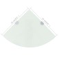 vidaXL Estante de esquina con soportes cromados vidrio blanco 25x25 cm vidaXL Estante de esquina con soportes cromados vidrio blanco 25x25 cm