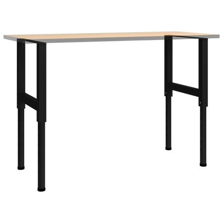 vidaXL Estructura de banco de trabajo 2 uds metal 55x(69-95,5)cm negro