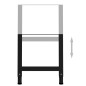 vidaXL Estructura de banco de trabajo 2 uds metal 55x(69-95,5)cm negro vidaXL Estructura de banco de trabajo 2 uds metal 55x(69-95,5)cm negro