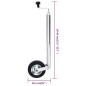 vidaXL Rueda jockey para remolque 48 mm acero galvanizado vidaXL Rueda jockey para remolque 48 mm acero galvanizado