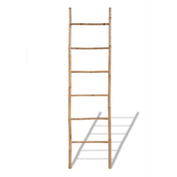 vidaXL Escalera para toallas con 6 peldaños de bambú