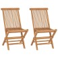 vidaXL Sillas de jardín plegables 2 unidades madera maciza de teca vidaXL Sillas de jardín plegables 2 unidades madera maciza de teca