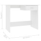 vidaXL Escritorio de madera contrachapada blanco 100x50x76 cm vidaXL Escritorio de madera contrachapada blanco 100x50x76 cm