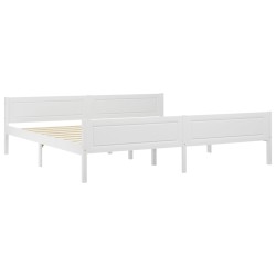 vidaXL Estructura de cama de madera maciza de pino blanco 200x200 cm