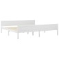 vidaXL Estructura de cama de madera maciza de pino blanco 200x200 cm vidaXL Estructura de cama de madera maciza de pino blanco 200x200 cm