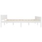 vidaXL Estructura de cama de madera maciza de pino blanco 200x200 cm vidaXL Estructura de cama de madera maciza de pino blanco 200x200 cm