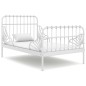 vidaXL Estructura de cama extensible metal blanca 80x130/200 cm vidaXL Estructura de cama extensible metal blanca 80x130/200 cm