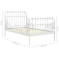 vidaXL Estructura de cama extensible metal blanca 80x130/200 cm vidaXL Estructura de cama extensible metal blanca 80x130/200 cm