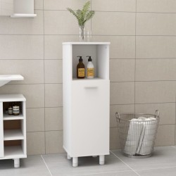 vidaXL Armario de baño madera contrachapada blanco 30x30x95 cm