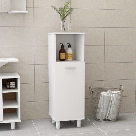 vidaXL Armario de baño madera contrachapada blanco 30x30x95 cm