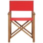 vidaXL Silla de director madera maciza de teca rojo vidaXL Silla de director madera maciza de teca rojo