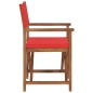 vidaXL Silla de director madera maciza de teca rojo vidaXL Silla de director madera maciza de teca rojo