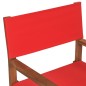 vidaXL Silla de director madera maciza de teca rojo vidaXL Silla de director madera maciza de teca rojo