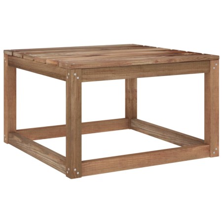 vidaXL Mesa de palés de jardín madera impregnada marrón 60x60x36,5 cm