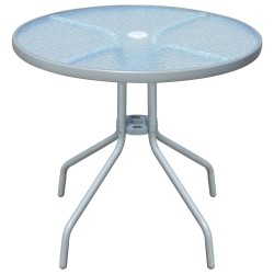 vidaXL Juego de comedor de jardín 5 piezas de acero negro