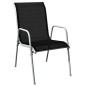 vidaXL Juego de comedor de jardín 5 piezas de acero negro