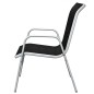 vidaXL Juego de comedor de jardín 5 piezas de acero negro