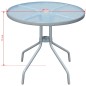 vidaXL Juego de comedor de jardín 5 piezas de acero negro