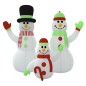 vidaXL Familia de muñecos de nieve inflables con LED 500 cm