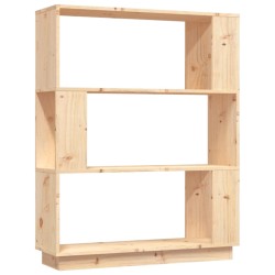 vidaXL Estantería/divisor de espacios madera maciza pino 80x25x101 cm