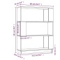 vidaXL Estantería/divisor de espacios madera maciza pino 80x25x101 cm vidaXL Estantería/divisor de espacios madera maciza pino 80x25x101 cm
