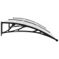 vidaXL Marquesina para puerta PC negro 200x100 cm