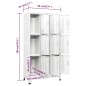 vidaXL Taquilla con 9 compartimentos acero 90x45x180 cm 