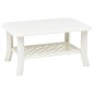 vidaXL Mesa de centro de plástico blanco 90x60x46 cm