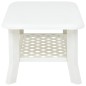 vidaXL Mesa de centro de plástico blanco 90x60x46 cm