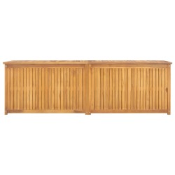 vidaXL Baúl de jardín madera maciza de teca 175x50x55 cm