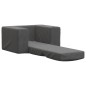 vidaXL Sofá cama infantil felpa suave gris antracita vidaXL Sofá cama infantil felpa suave gris antracita