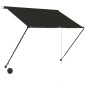 vidaXL Toldo retráctil con LED gris antracita 150x150 cm