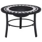 vidaXl Brasero de mosaico cerámica negro y blanco 68 cm vidaXl Brasero de mosaico cerámica negro y blanco 68 cm