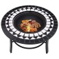 vidaXl Brasero de mosaico cerámica negro y blanco 68 cm vidaXl Brasero de mosaico cerámica negro y blanco 68 cm
