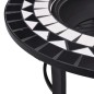 vidaXl Brasero de mosaico cerámica negro y blanco 68 cm vidaXl Brasero de mosaico cerámica negro y blanco 68 cm