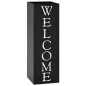 vidaXL Paragúero diseno Welcome acero negro vidaXL Paragúero diseno Welcome acero negro