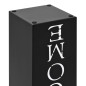 vidaXL Paragúero diseno Welcome acero negro vidaXL Paragúero diseno Welcome acero negro