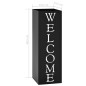 vidaXL Paragúero diseno Welcome acero negro vidaXL Paragúero diseno Welcome acero negro