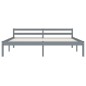 vidaXL Estructura de cama de madera maciza de pino gris 160x200 cm vidaXL Estructura de cama de madera maciza de pino gris 160x200 cm